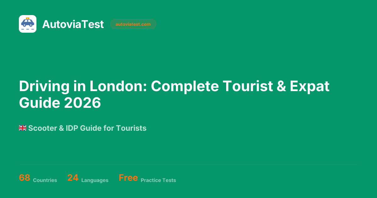 Driving in London: Complete Tourist & Expat Guide 2026 — AutoviaTest