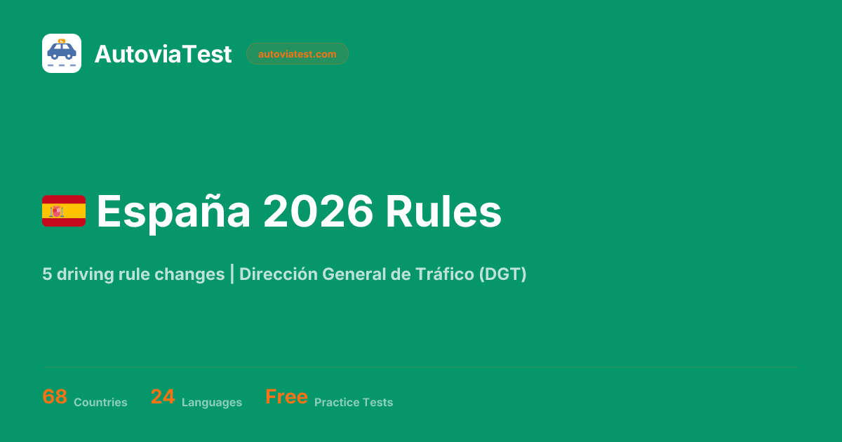 Cambios en las Normas de Tráfico 2026 en España | Nuevas Leyes ...