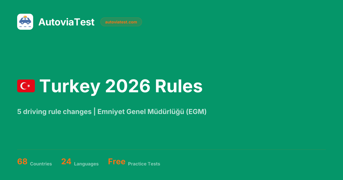 Turkey 2026 Driving Rule Changes | New Traffic Laws | AutoviaTest