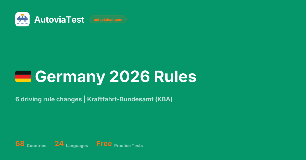 Germany 2026 Driving Rule Changes | New Traffic Laws — AutoviaTest