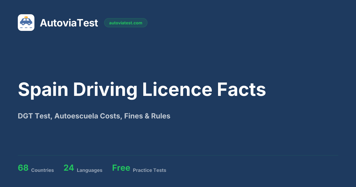 Spanish Driving Licence 2026 — The Complete Guide — AutoviaTest