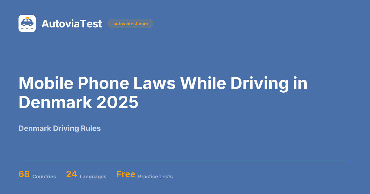 Mobile Phone Laws While Driving in Denmark 2025 — AutoviaTest