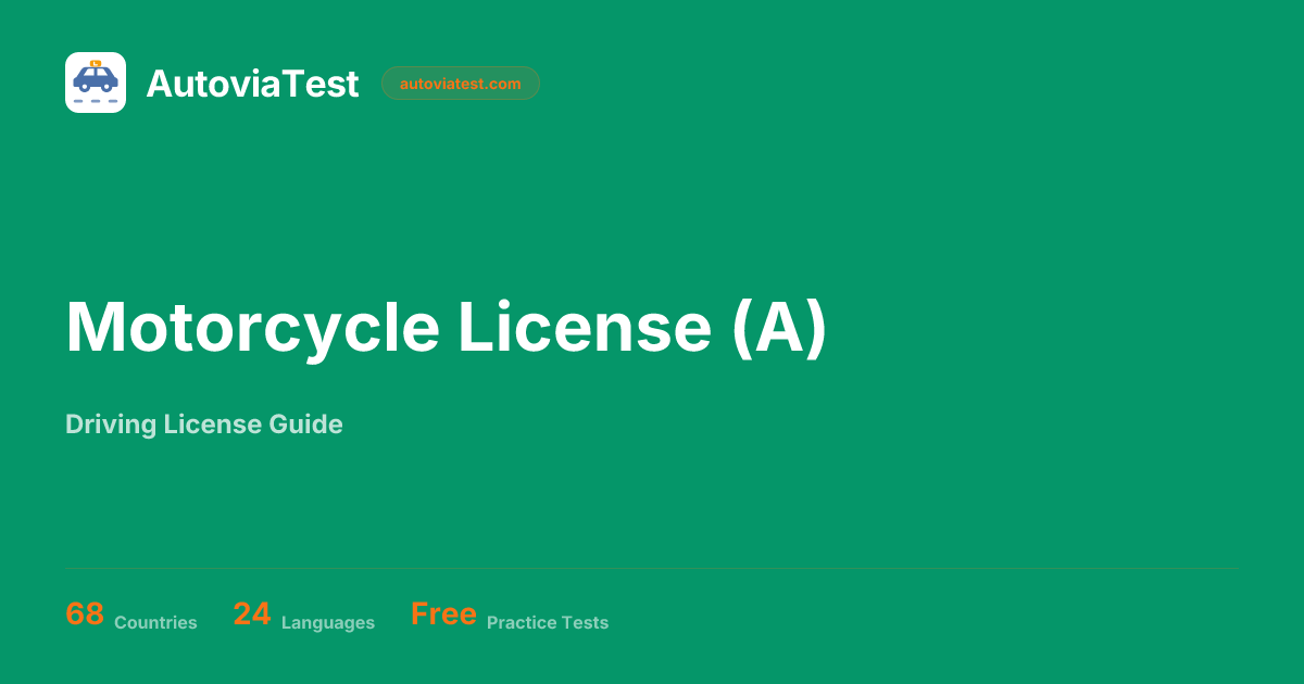 Motorcycle License (A) — AutoviaTest