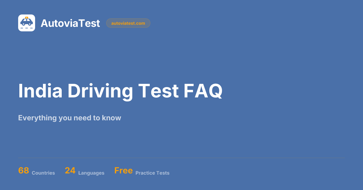 India Driving Test FAQ 2026 - Questions, Pass Mark, Cost & More ...