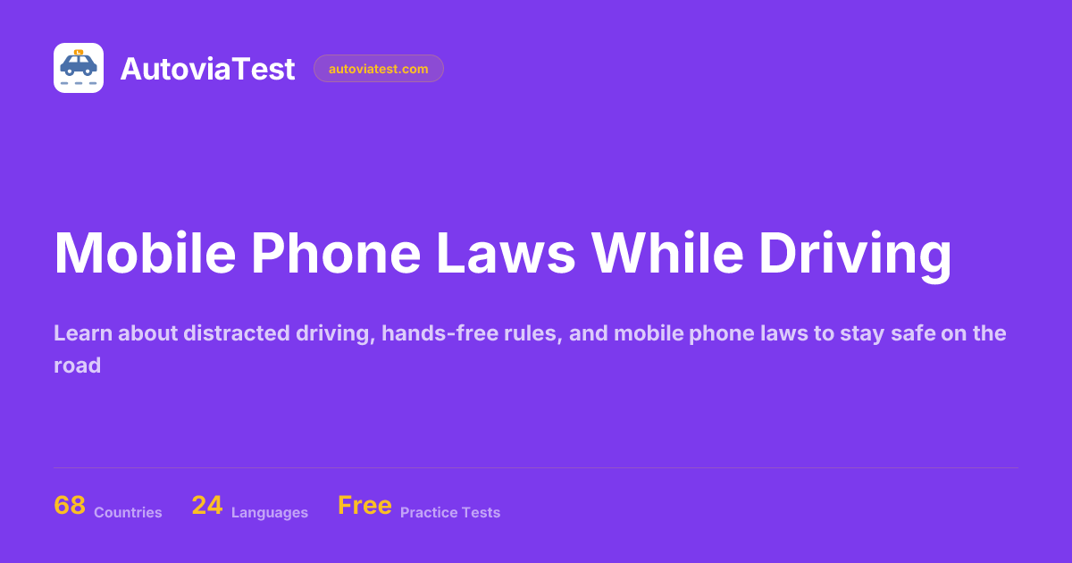 Mobile Phone Laws While Driving — AutoviaTest