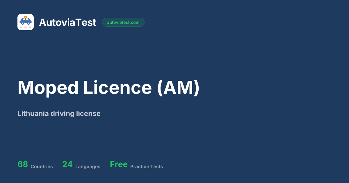 Moped Licence (AM) — Lithuania — AutoviaTest