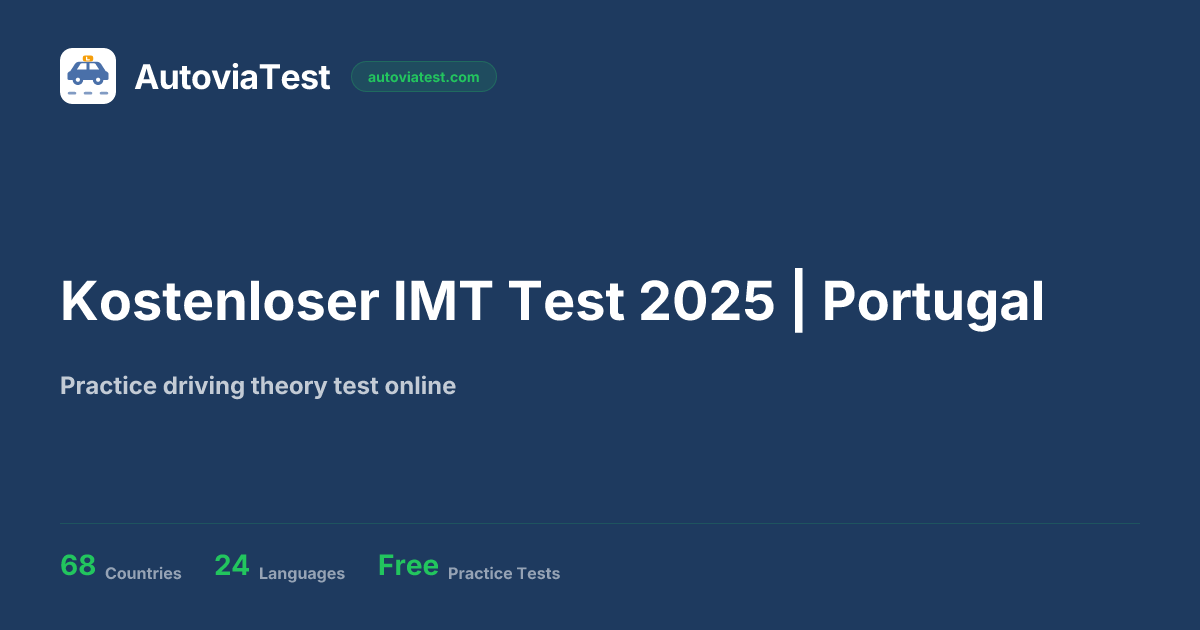 Kostenloser IMT Test 2025 | Portugal | AutoviaTest