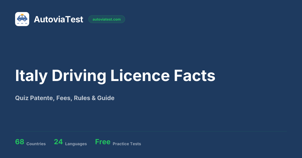 Italian Driving Licence 2026 — The Complete Guide — AutoviaTest