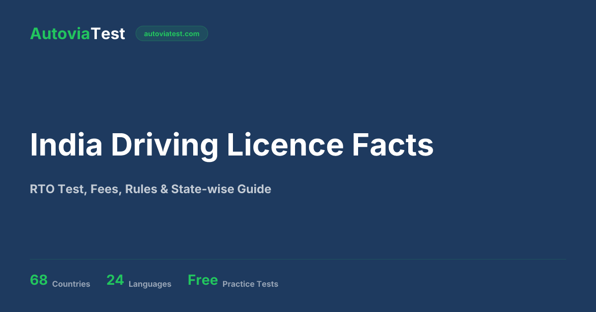 India Driving Licence Facts 2026 — RTO Test, States, Fees & Rules ...