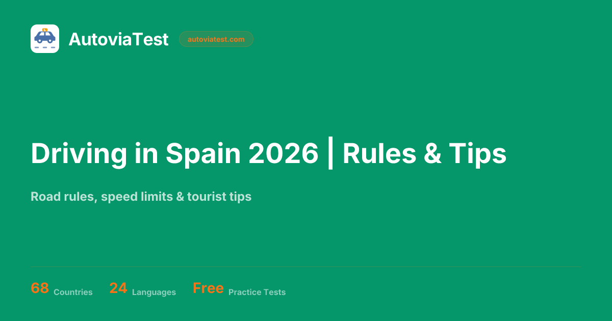 Driving in Spain 2026 | Rules & Tips — AutoviaTest