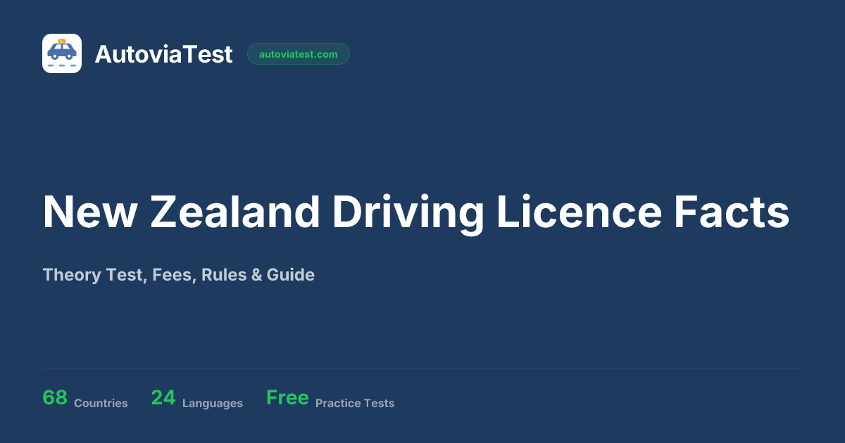 New Zealand Driving Licence 2026 -- The Complete Guide — AutoviaTest