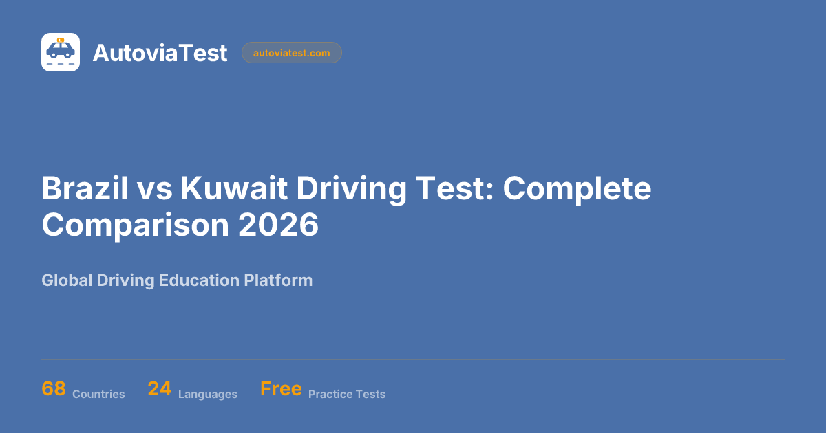 Brazil vs Kuwait Driving Test: Complete Comparison 2026 | AutoviaTest