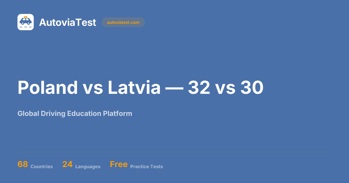 Poland vs Latvia — 32 vs 30 — AutoviaTest