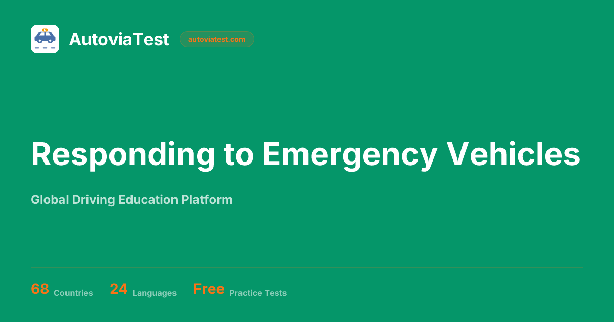 Responding to Emergency Vehicles — AutoviaTest