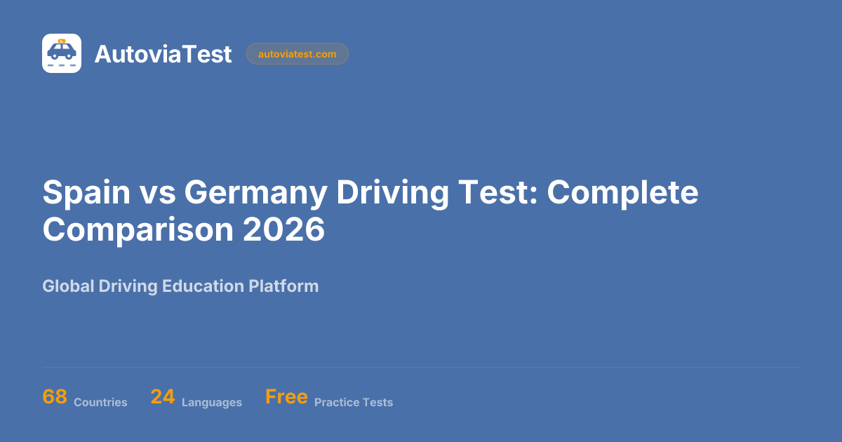Spain vs Germany Driving Test: Complete Comparison 2026 | AutoviaTest